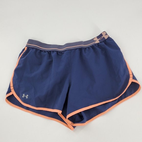 Under Armour Blue Shorts Fitted Womens Medium‎ - Picture 1 of 3
